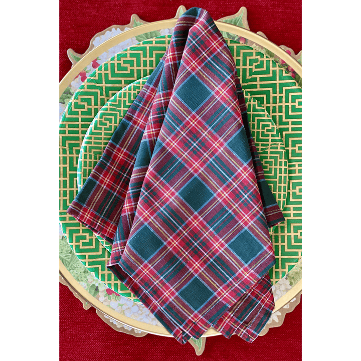 Servilleta Escocesa Roja y Verde - La Compañía Francesa
