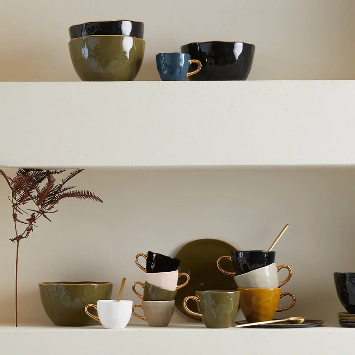 Taza Expresso + Plato | Negro Set/2 - La Compañía Francesa